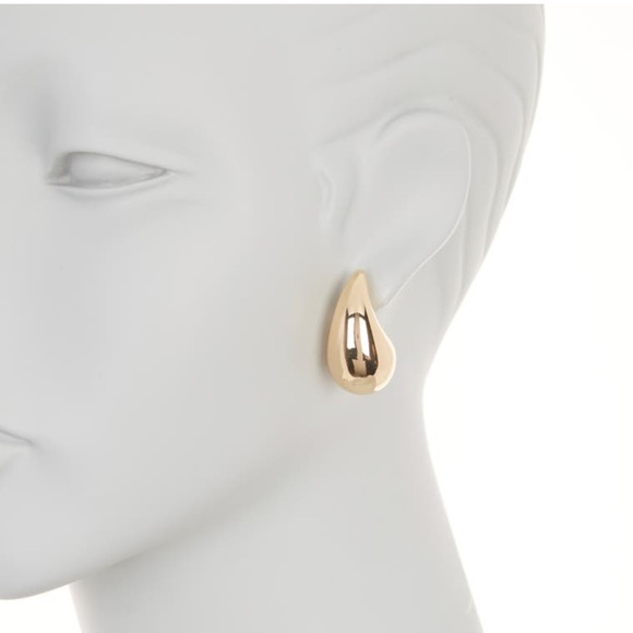SOLD 2 Pairs Gold & Silver Medium Tear Drop Sterling Forever Earrings - Picture 2 of 6